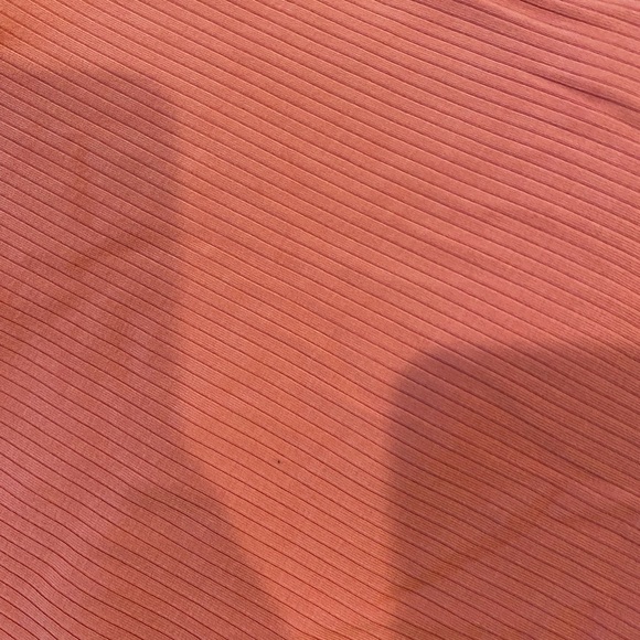 Coral Loft ribbed long sleeve blouse shirt with ribbed texture and button V neck - Picture 4 of 7